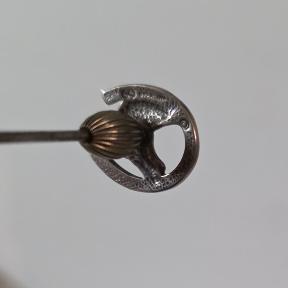 Antique Sterling Silver Hat Pin Equestrian Themed - Picture 5 of 8